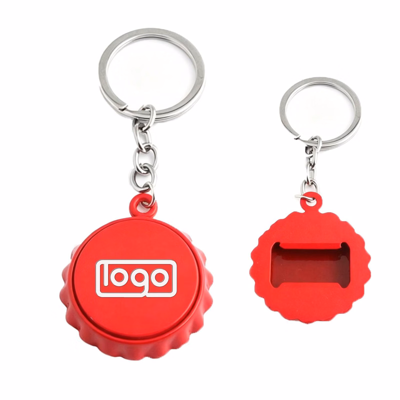 Metal Bottle Cap Keychain Opener
