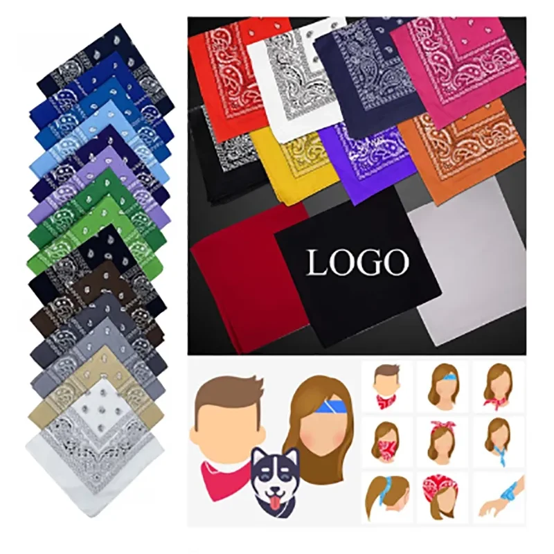 Custom Polyester Kerchief Full Color Square Bandana 1