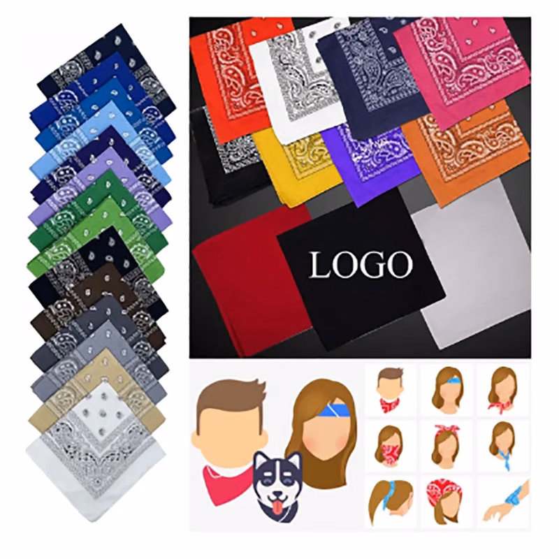 Custom Polyester Kerchief Full Color Square Bandana