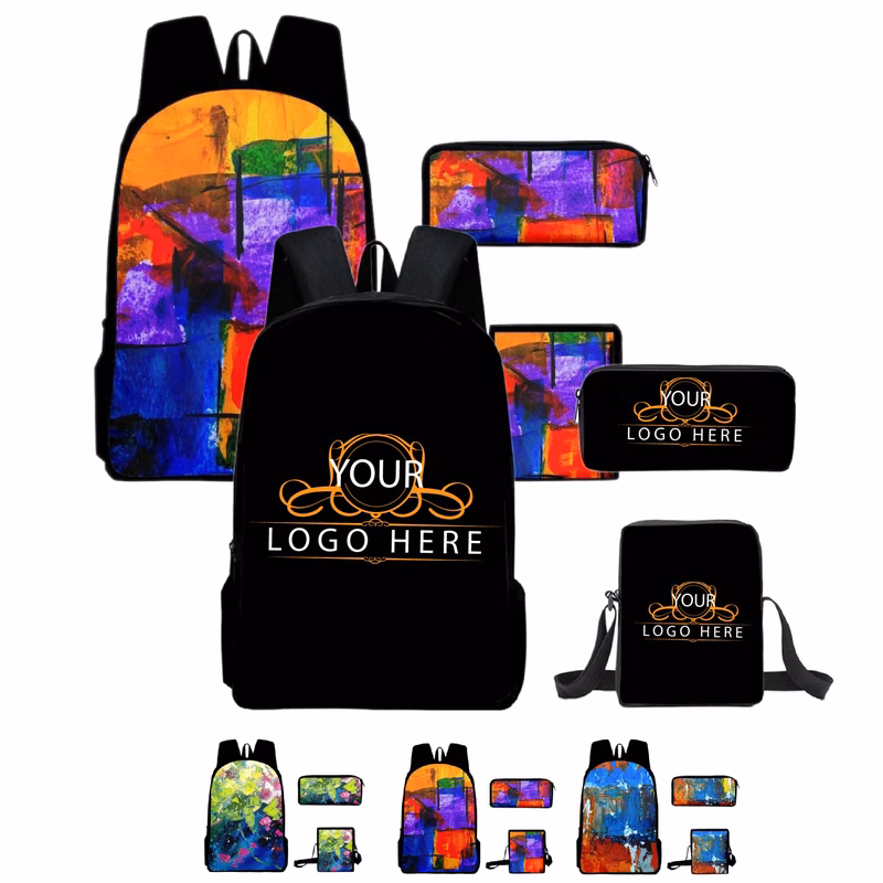 Full Color School Backpacks Set