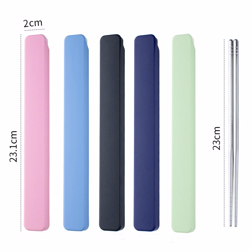 With Plastic Box 304 Stainless Steel Portable Chopsticks