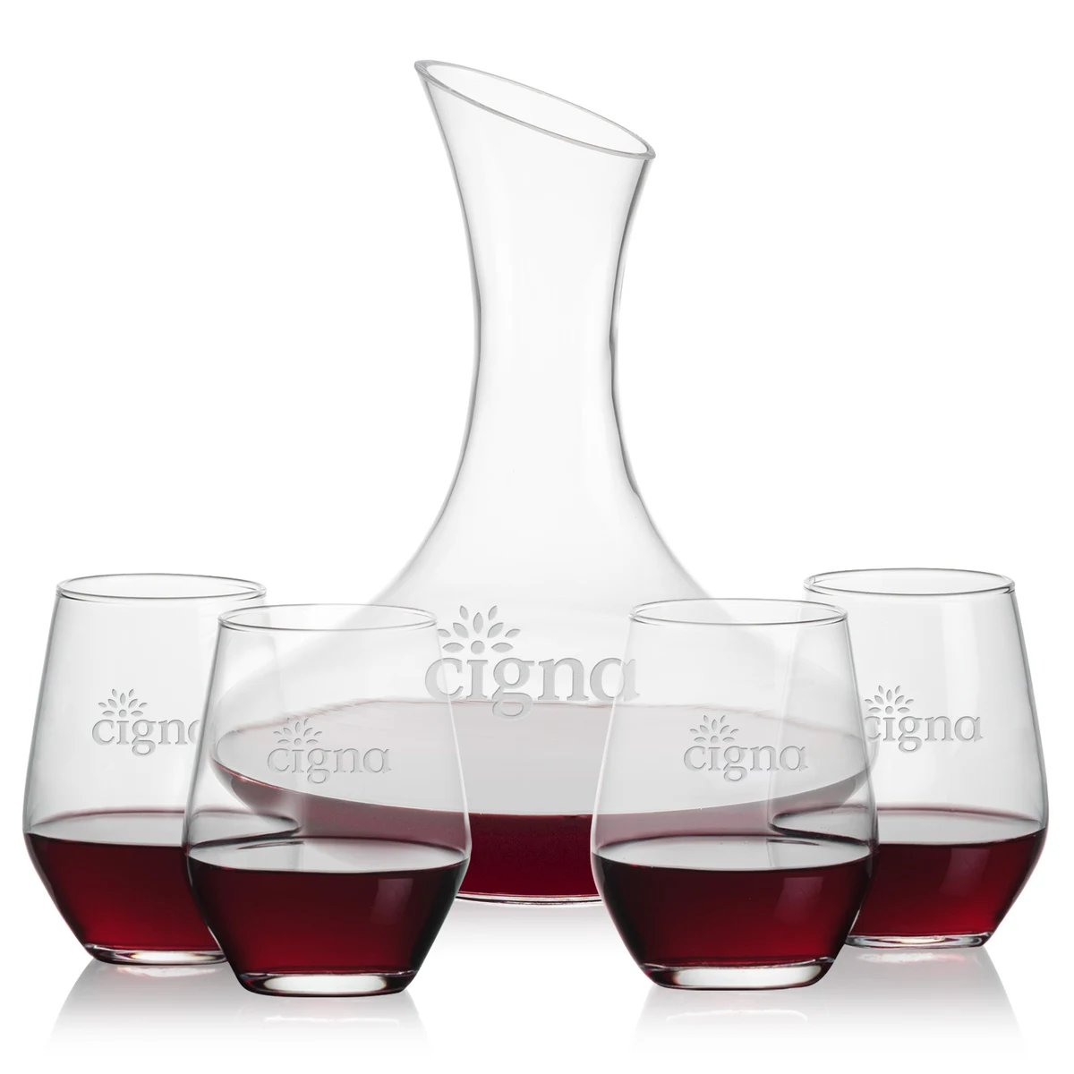 Hampton Carafe & Mandelay Stemless Wine 1