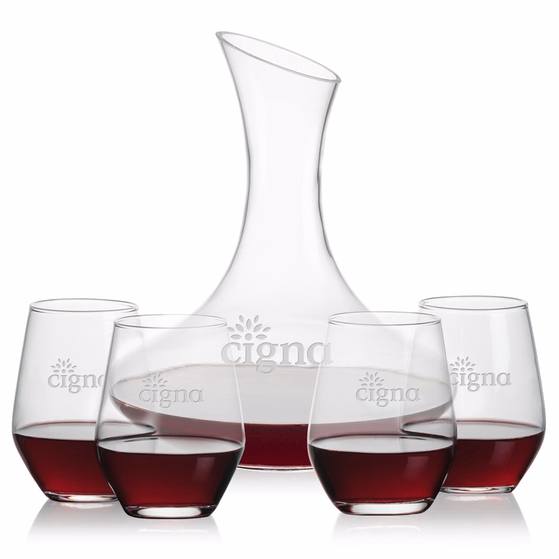 Hampton Carafe & Mandelay Stemless Wine