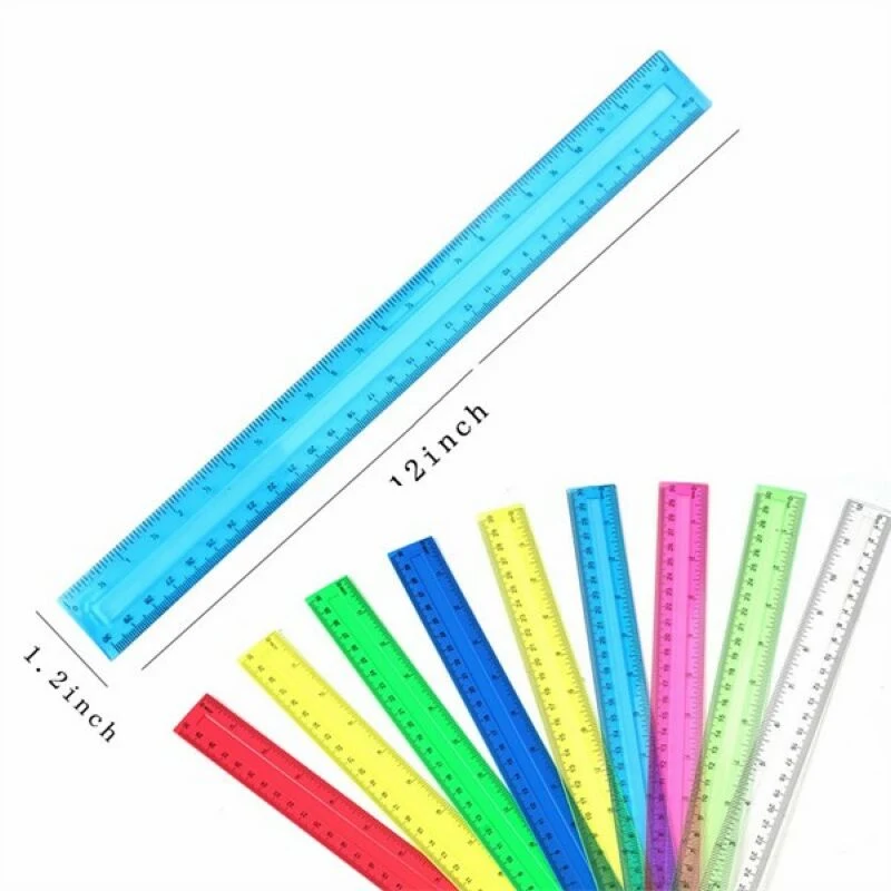 12" Color Plastic Straight Ruler 1