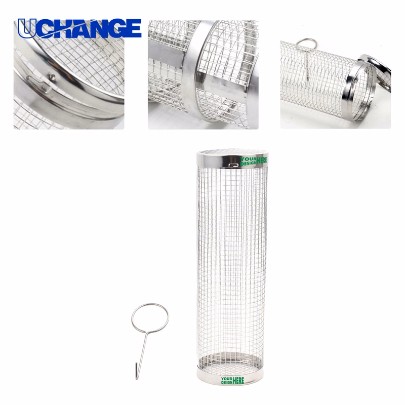 Custom Rolling BBQ Basket Stainless Steel