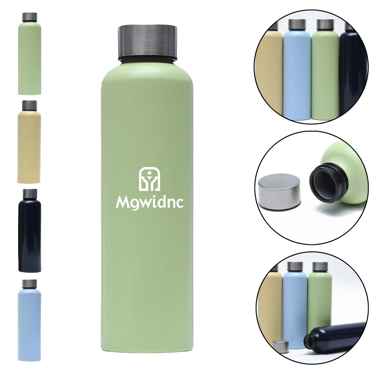 600ml Large Capacity Aluminum Water Bottle for Cycling, custom water bottle with logo imprint 1
