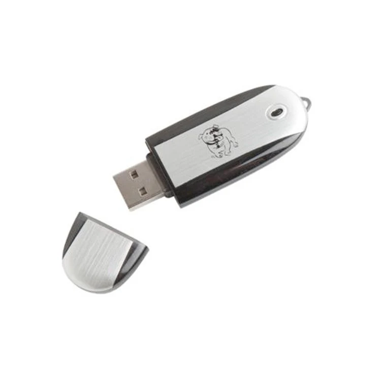 Oval USB flash drive keychain 1