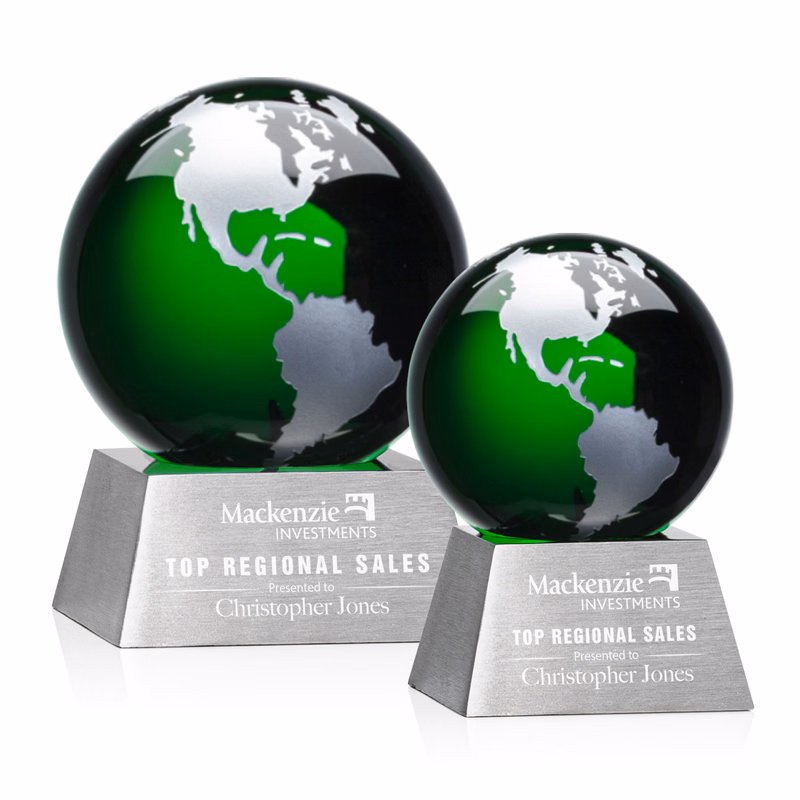 Ryegate Globe Award - Green/Silver