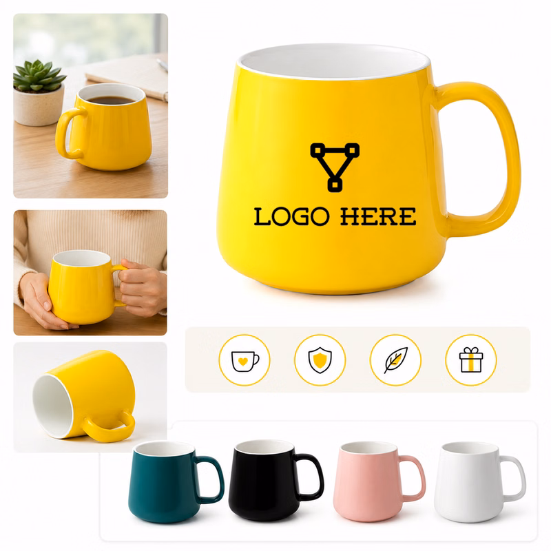 Smooth Surface Custom Logo Office Mug