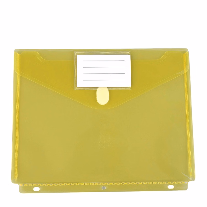 A4 Plastic File Folder w/ Label Pocket