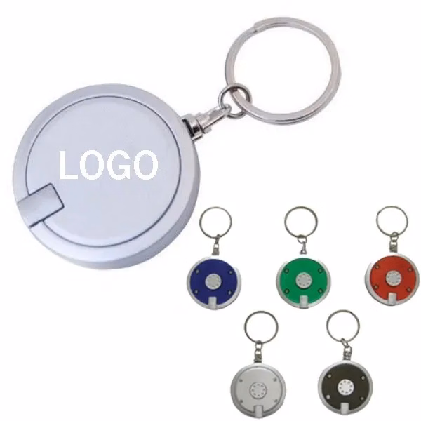 Round LED Light Promotional Key Chain