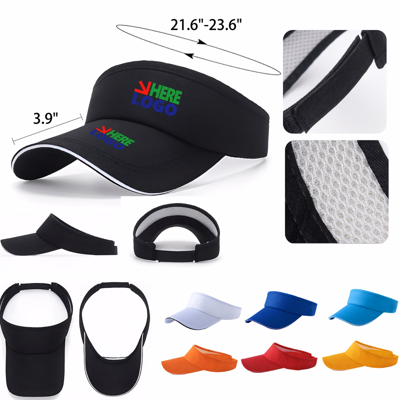 MOQ 50 PCS Lightweight Tennis Golf Sun Hat Visors