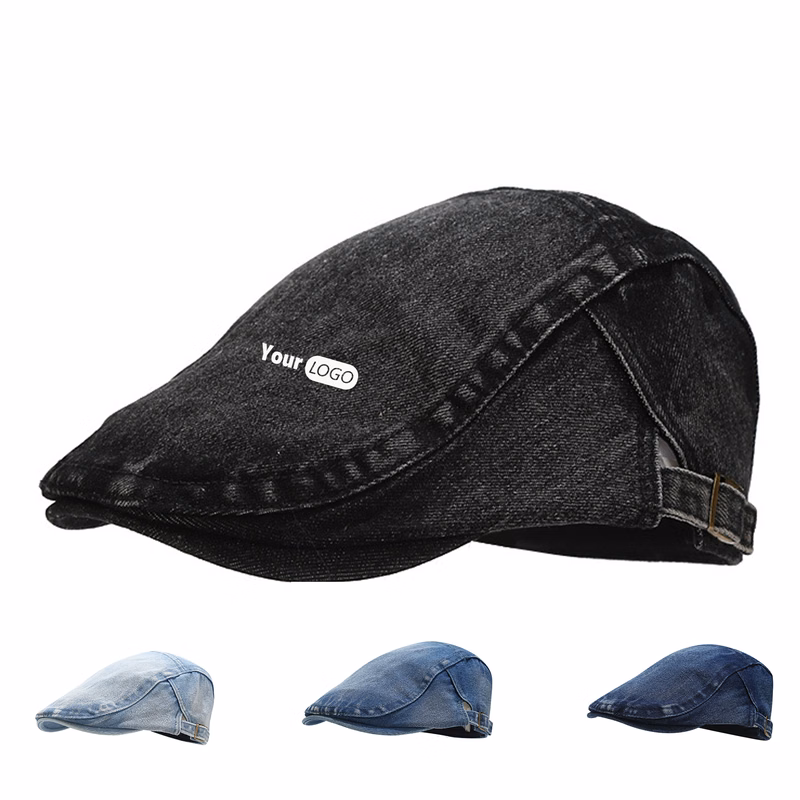 Cotton Simple Denim Duck Tongue Bud Hat