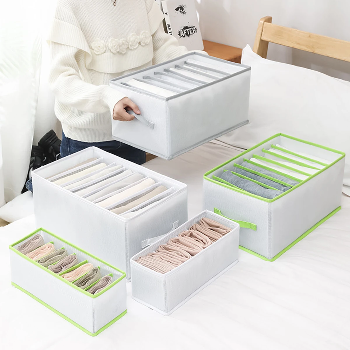 Clothes Organizer Portable Storage Baskets 1