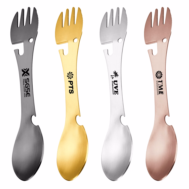5 In 1 Portable Stainless Steel Multifunction Spoon Fork