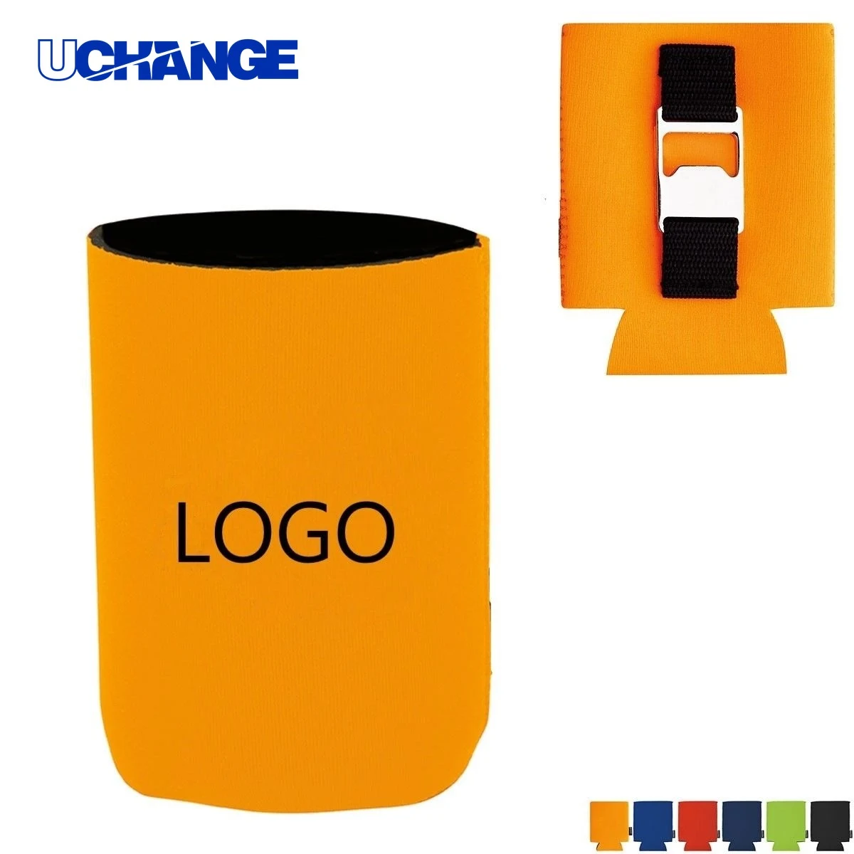 Can Cooler with Bottle Opener for Events, custom koozie with logo imprint 1