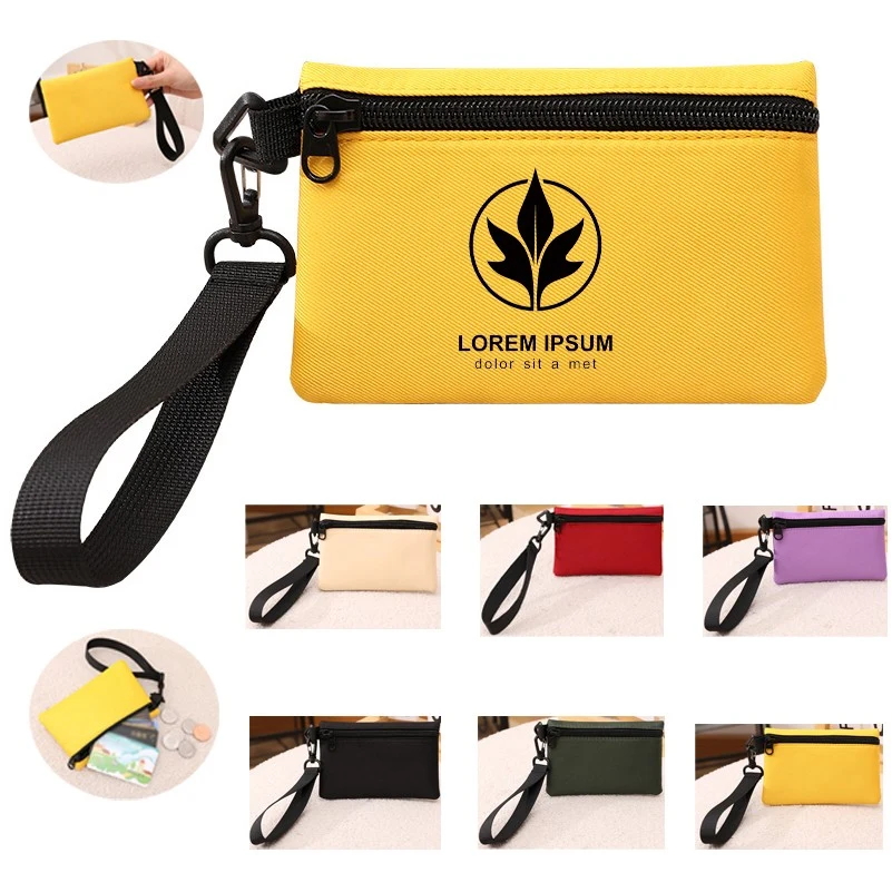 Canvas Wristlet Coin Pouch 1