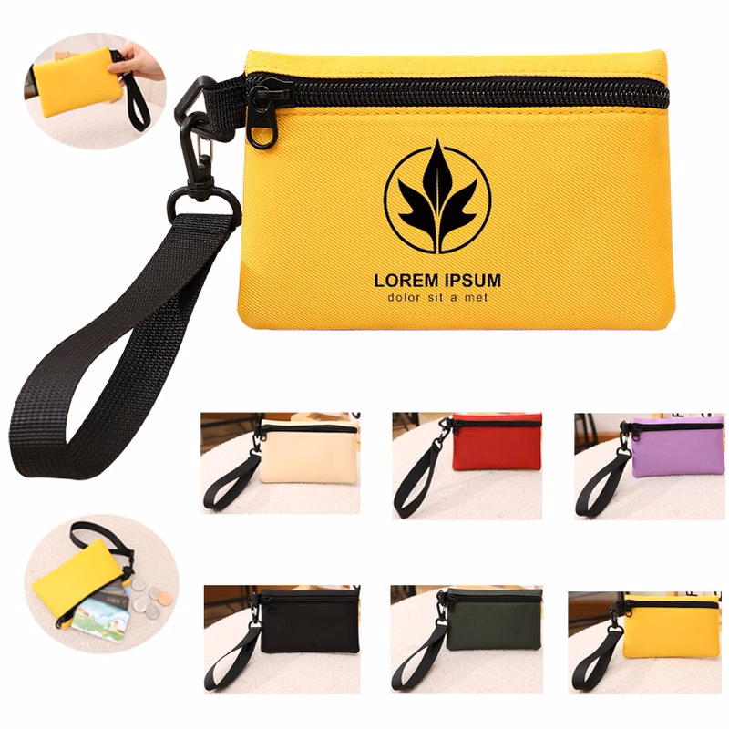 Canvas Wristlet Coin Pouch