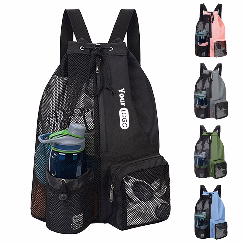 Nylon Mesh Drawstring Backpack