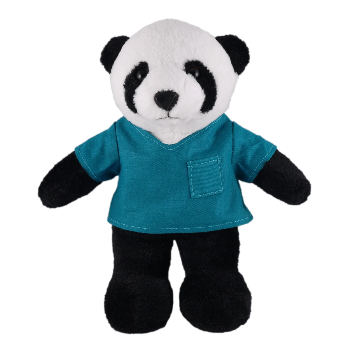 Soft Plush Stuffed Panda in scrub shirt 1