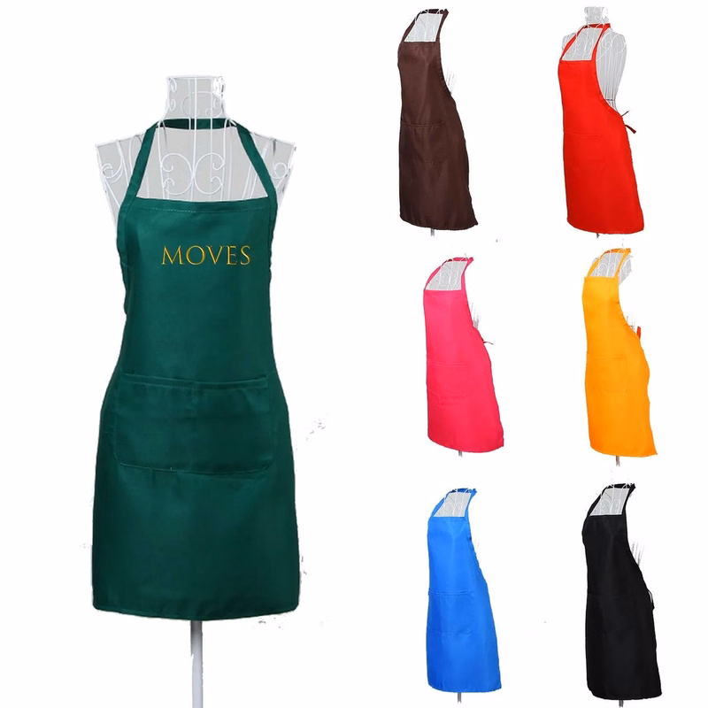 Unisex Plain Apron With Front Pocket