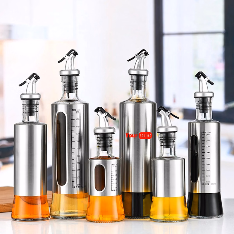 Oil and Vinegar Bottles Cruets Dispenser