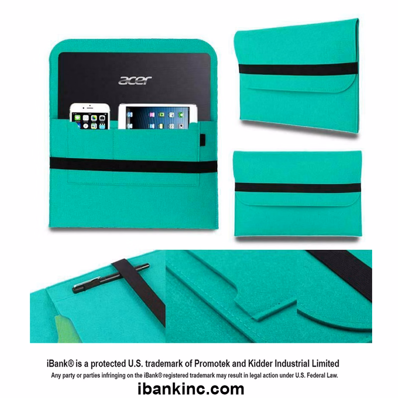 iBank ® 8-11 Inch Felt Case Fits with Tab S8/S9 11", iPad Pro 11 inch, iPad 10th Gen 10.12