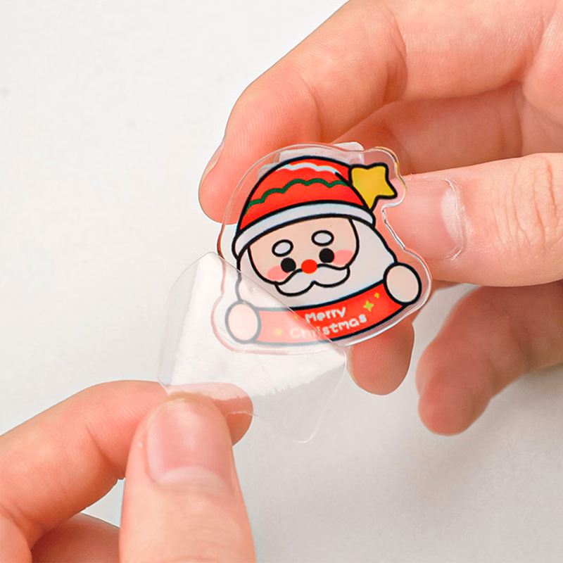 Festive Acrylic Memo & Bag Clamp with Dual-Sided Logo
