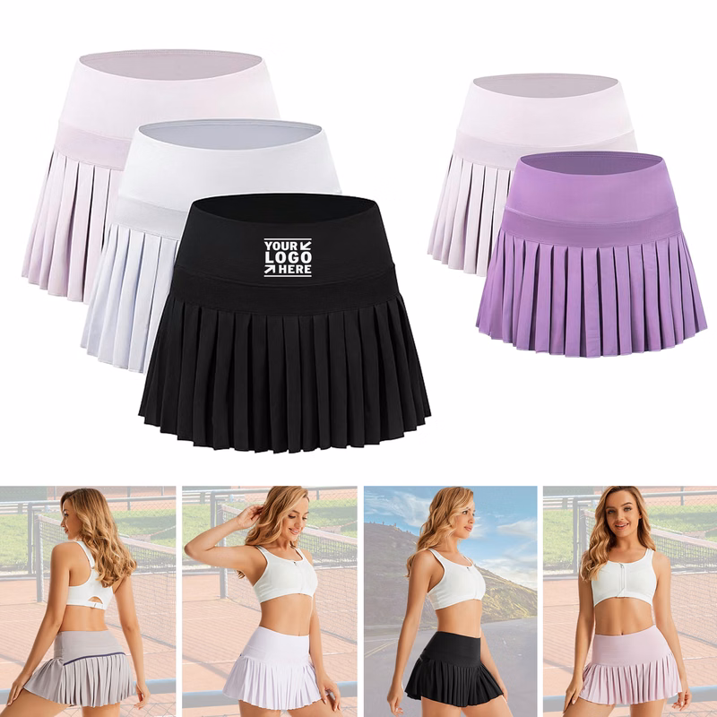 Women Tennis Golf Workout Running Pleated Skirt with Pocket  