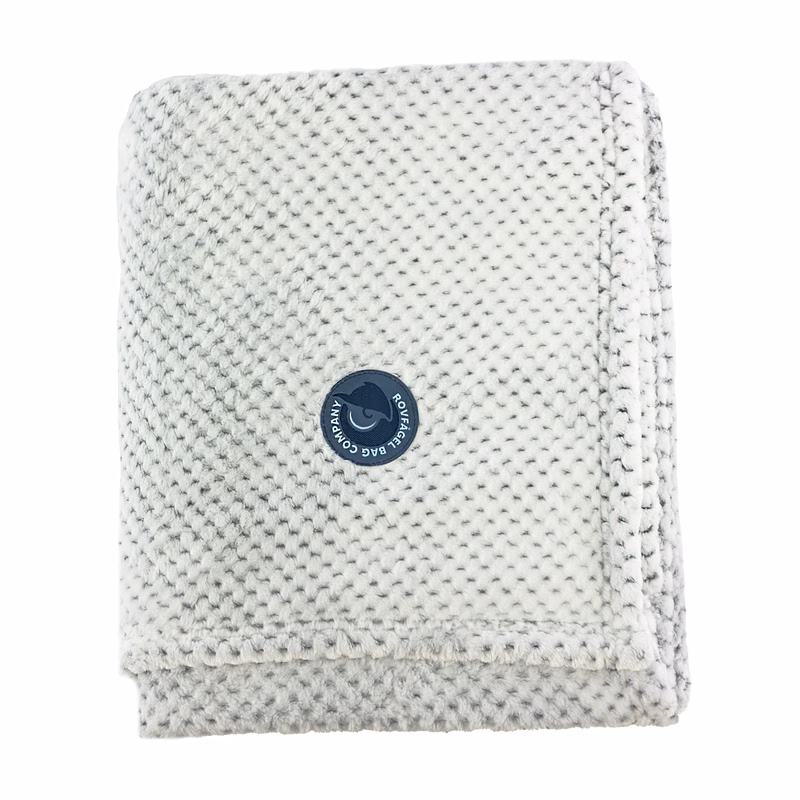 Plush Texture Blanket w/ Sewn Woven Patch