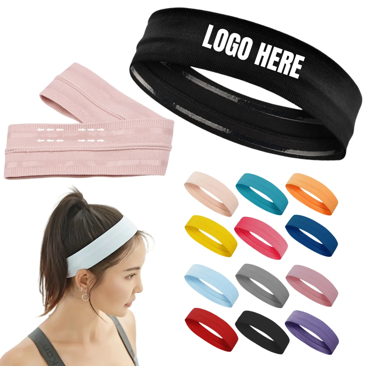 Outdoor Sports Sweat-Absorbing Knit Headband 1