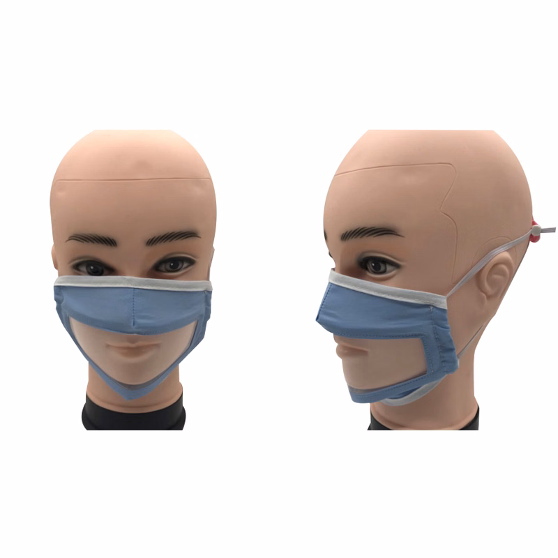 Communicator mask with vinyl window