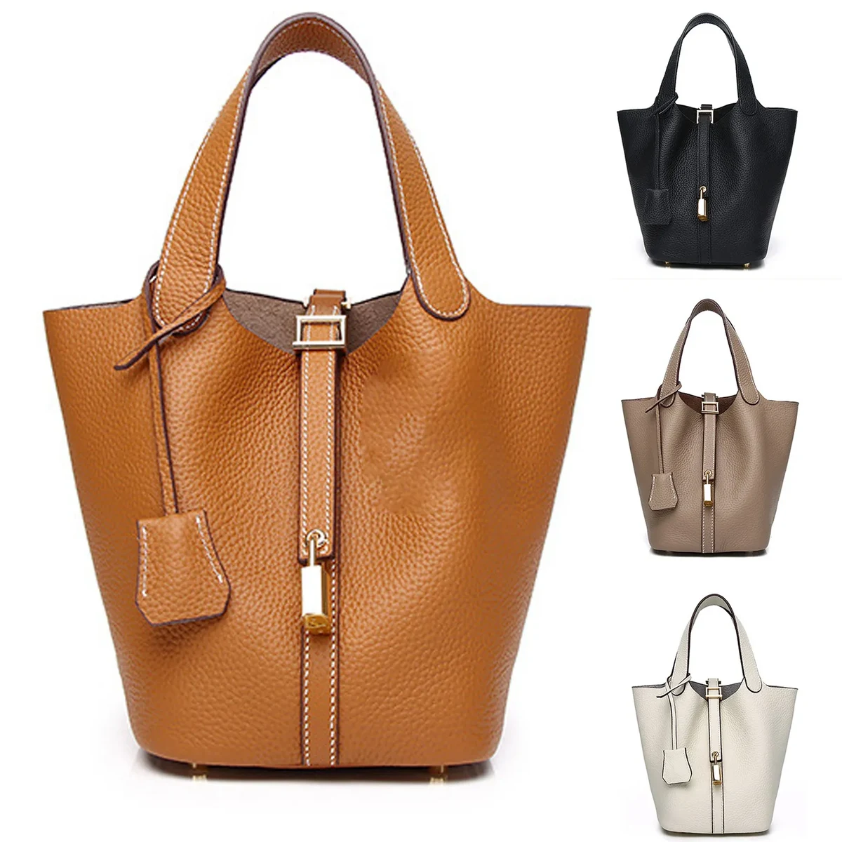 Ladies Leather Tote Bag, custom tote bag with logo imprint 1