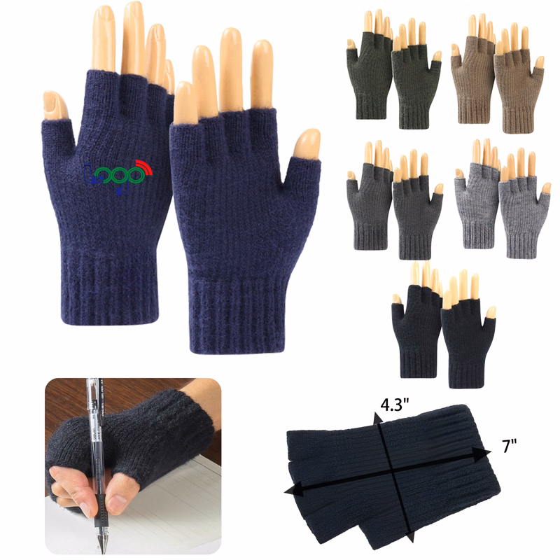 Comfortable Winter Half Finger Knitted Gloves