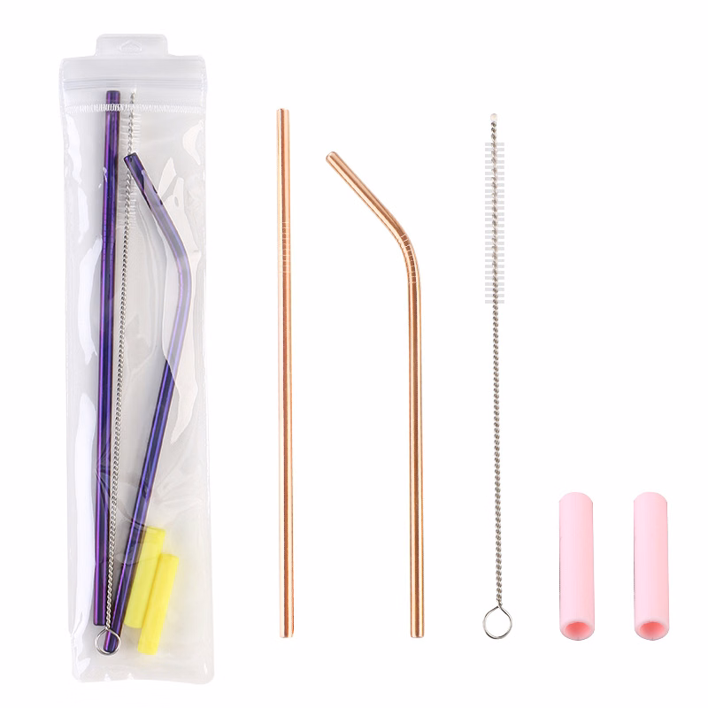 Stainless Steel Straw With PVC Bag And Brush