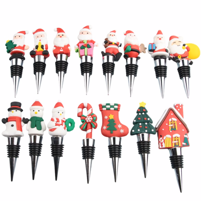 Christmas Wine Bottle Stopper MOQ 50PCS