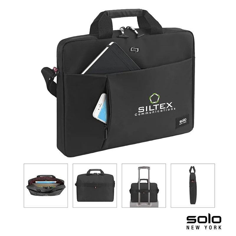 Solo New York Lead Slim Briefcase 1