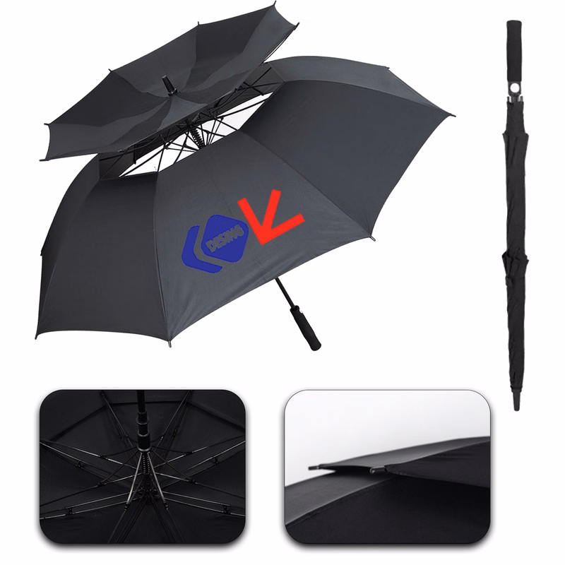 Black Vinyl Vented Golf Umbrella