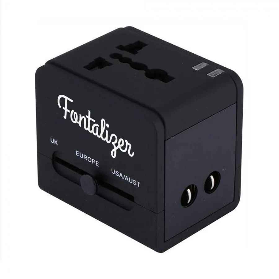 Universal International Travel AC Adapter W/USB Port 1
