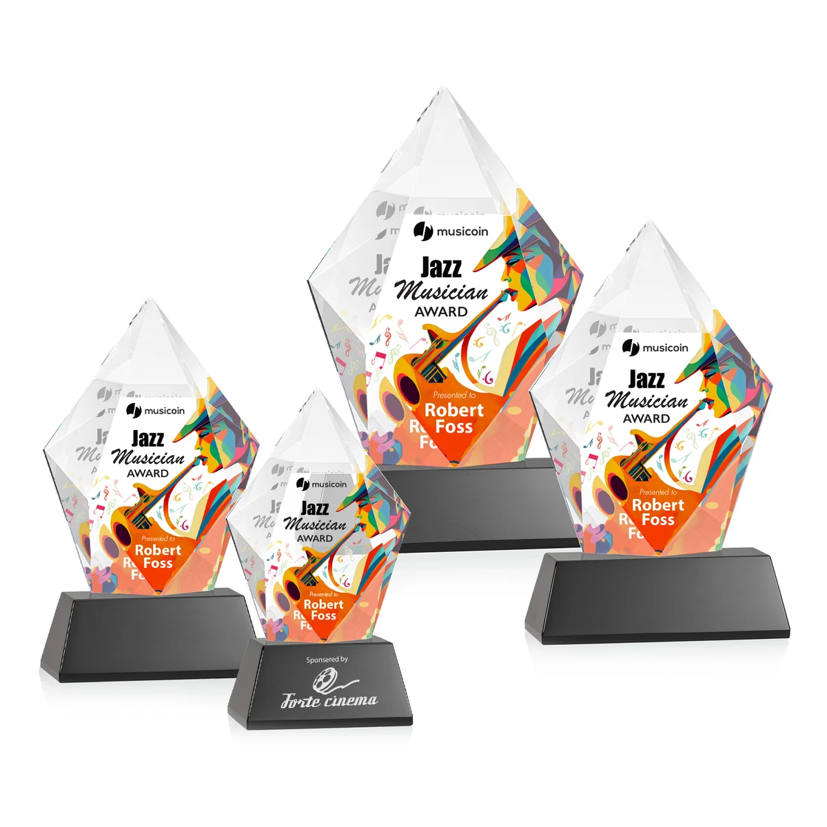 Devron VividPrint™ Award on Base - Black 1
