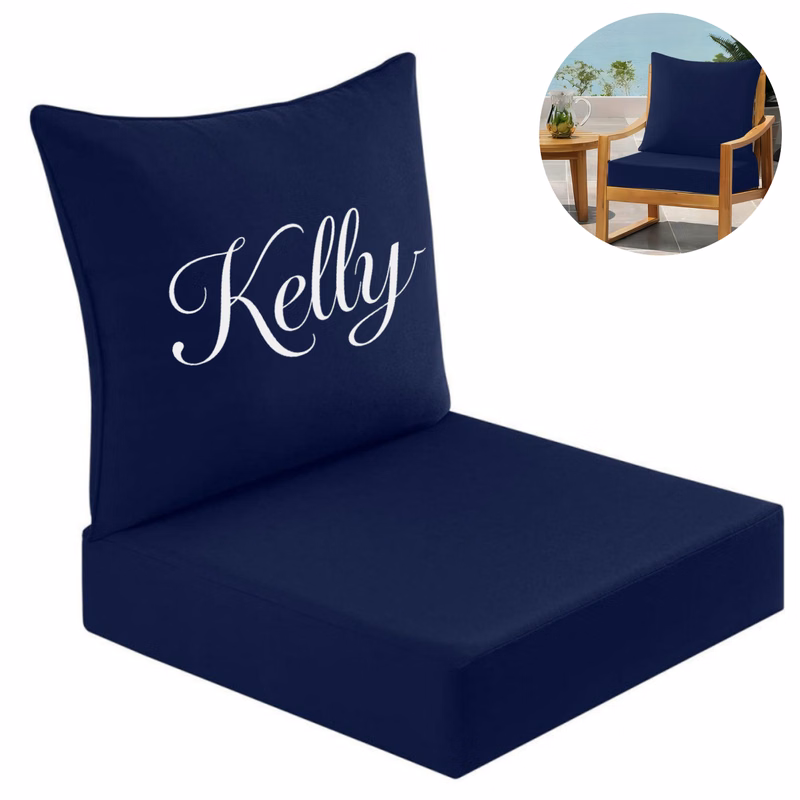 Outdoor Waterproof Memory Foam Cushion & Back Pillow
