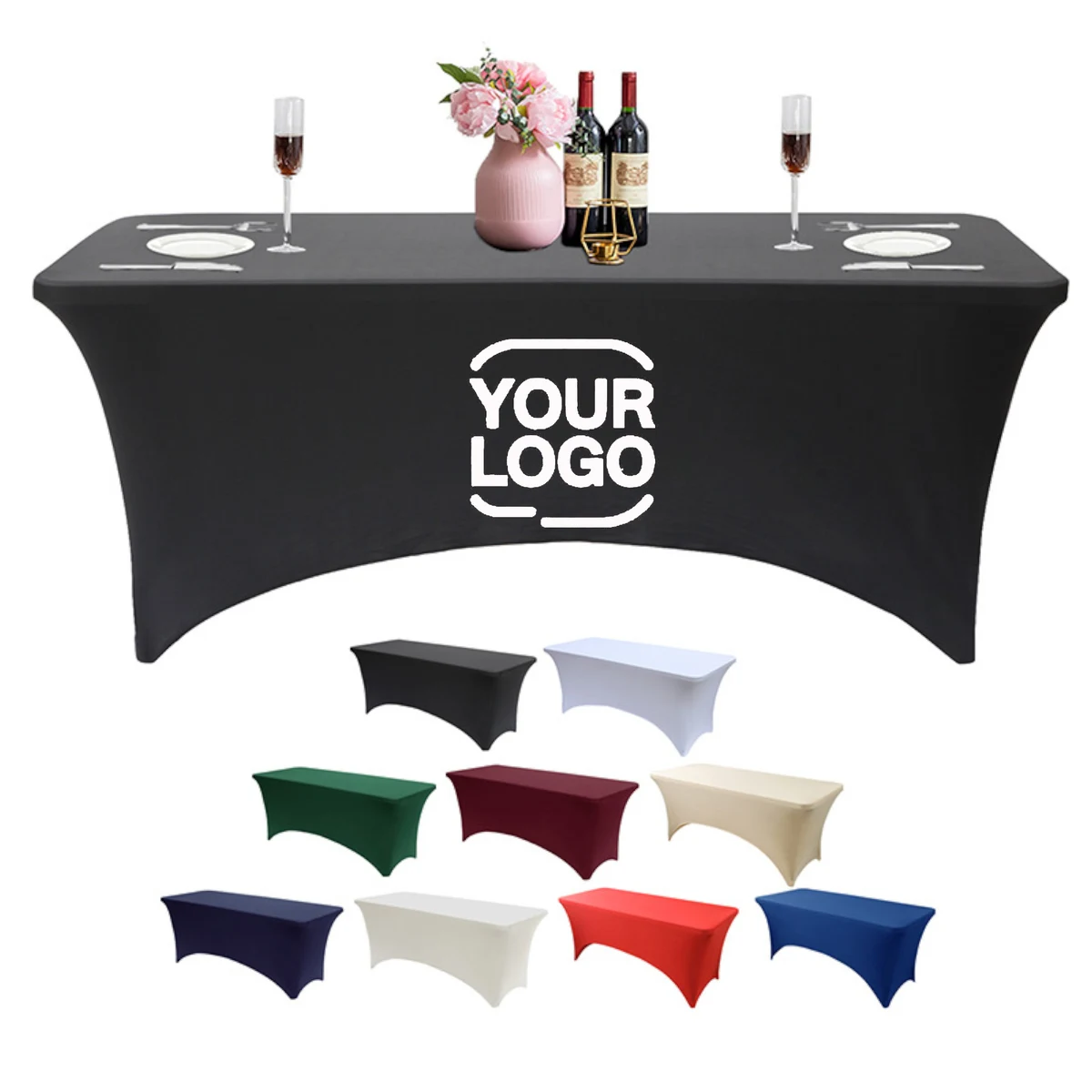 Fully Wrapped Elastic Table Cover 1