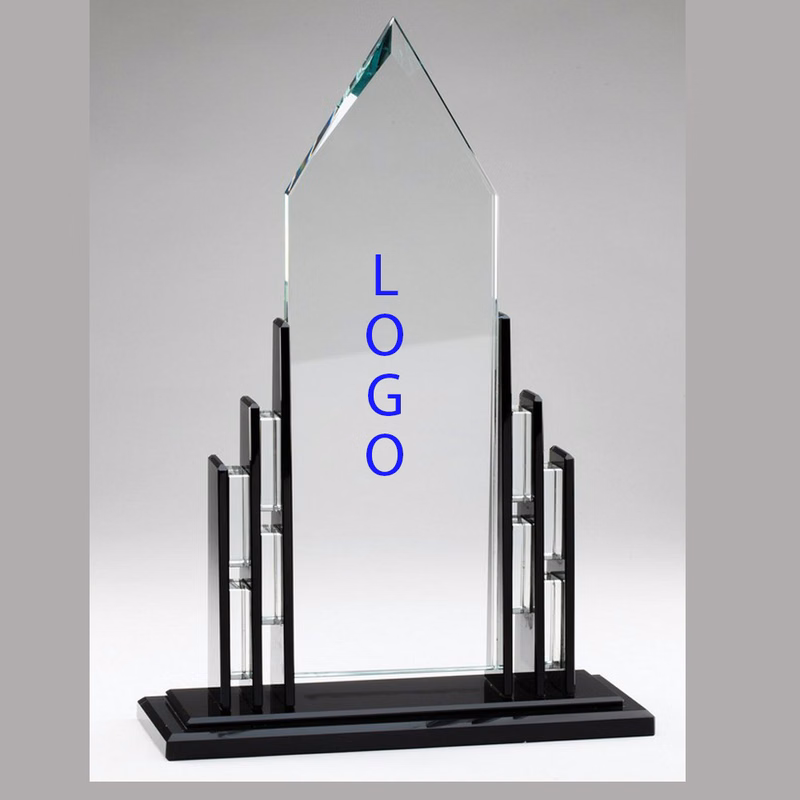 Elegant Crystal Clear CatheralAward on Black Crystal Base.