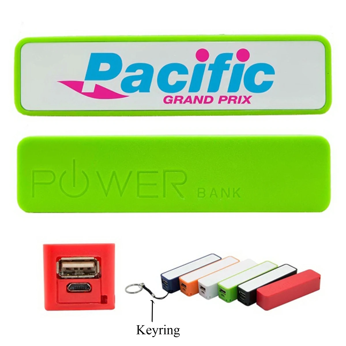 Plastic 18650 Battery Charger and Keyring Attachment-2000mAh 1
