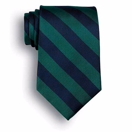 School Stripes Tie - Navy/Green
