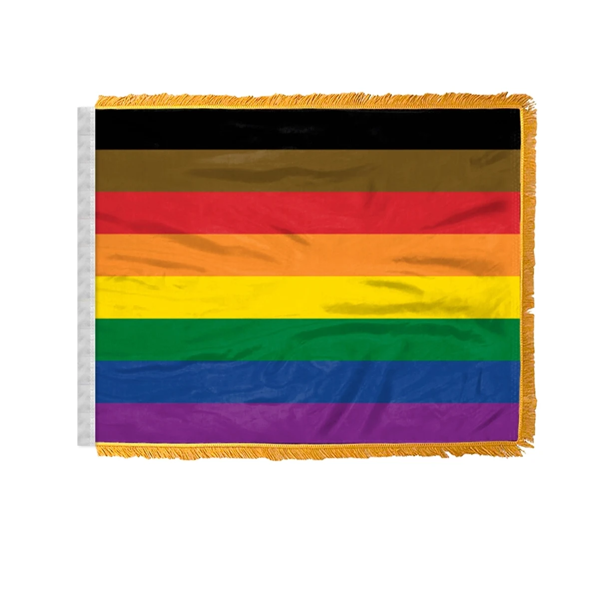 4" x 6" 1 ply wPoly People of Color Pride Antenna Flag 1