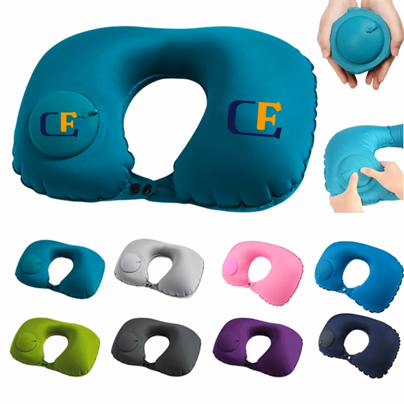 In stock Push Inflatable Travel Neck Pillows
