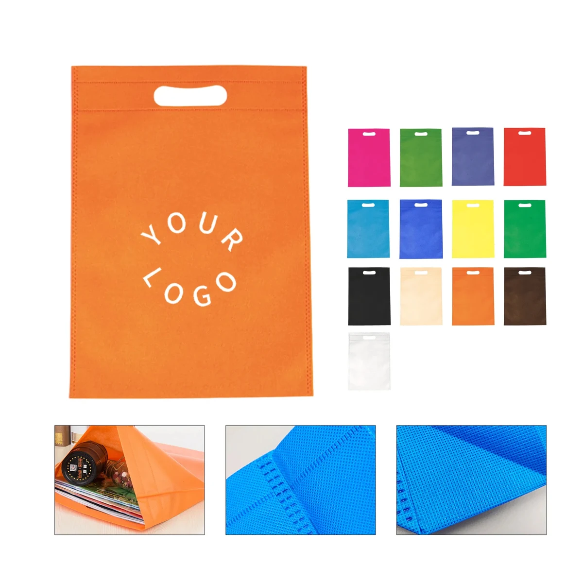 Eco Custom Nonwoven Tote Bag with Large Print Area 1