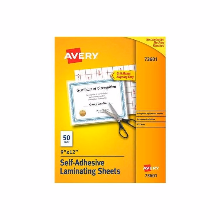 Self-Adhesive Lamination Sheets - 9" x 12"