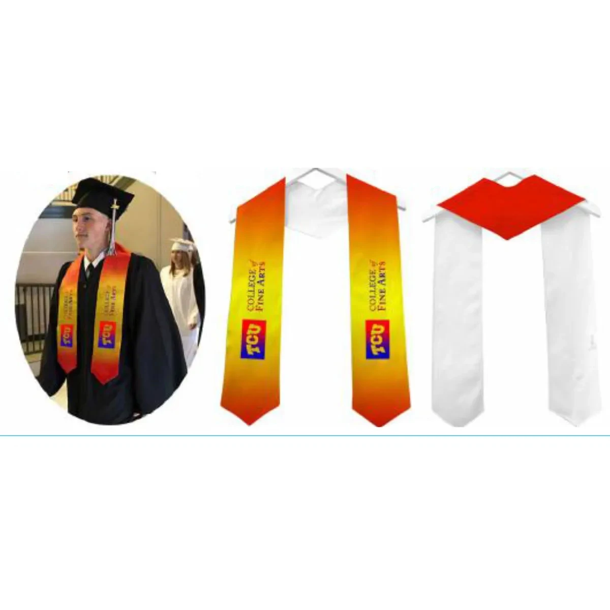 Sublimated Polyester Graduation Honor Stole 1